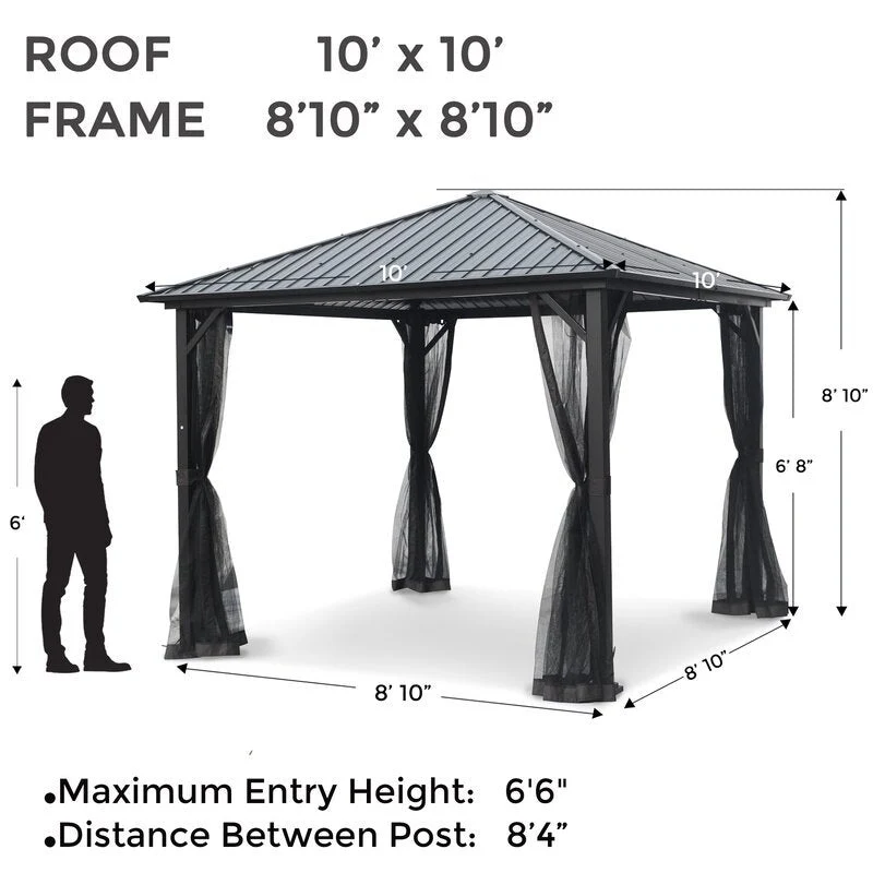 Acuff 10 Ft. W x 10 Ft. D Steel Patio Gazebo