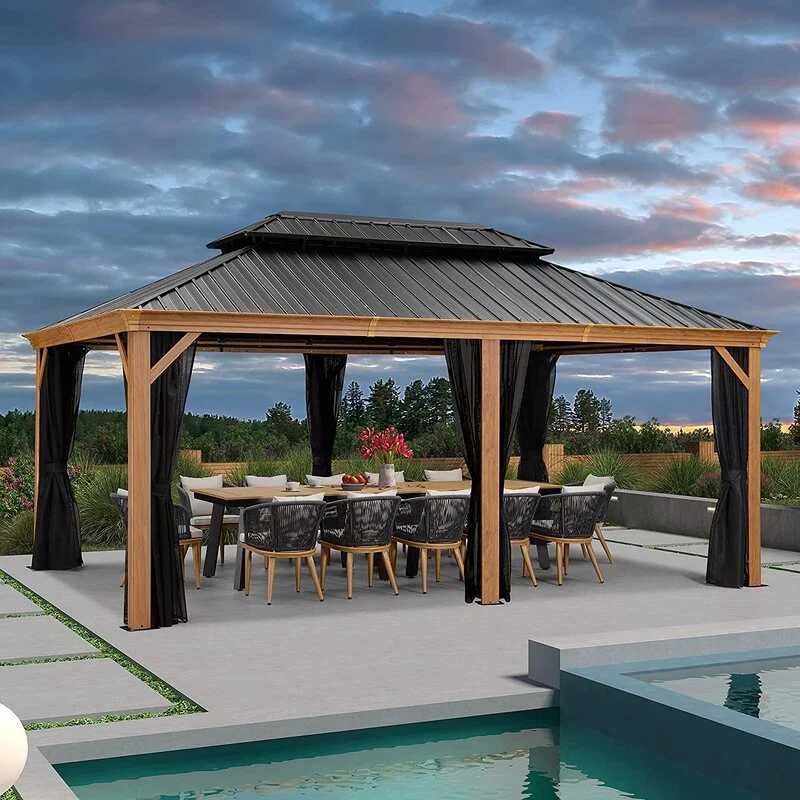 18 Ft. W x 12 Ft. D Metal Patio Gazebo