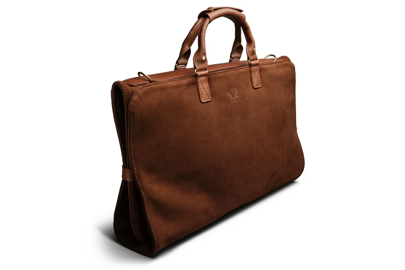 Suede Trifold - Tobacco Brown