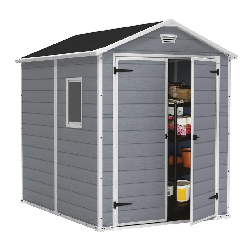 Manor 6 ft. W x 7.5 ft. D Plastic Storage Shed