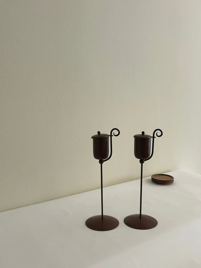 Vintage Brutalist Candle Holders