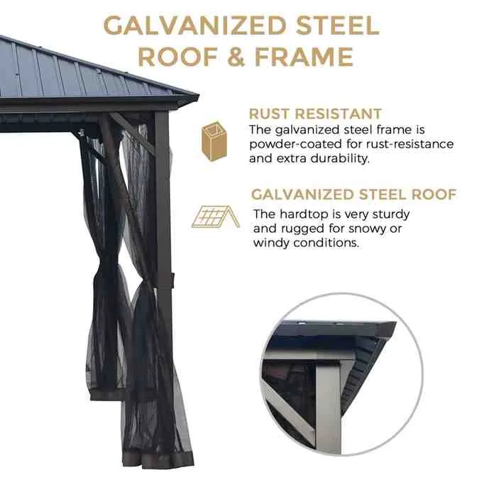 Acuff 10 Ft. W x 10 Ft. D Steel Patio Gazebo