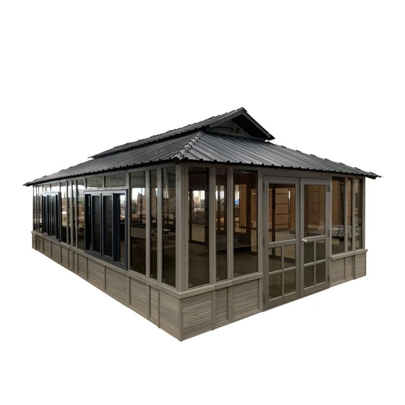 28 Ft. W x 15.5 FT. D Solid Wood Patio Gazebo