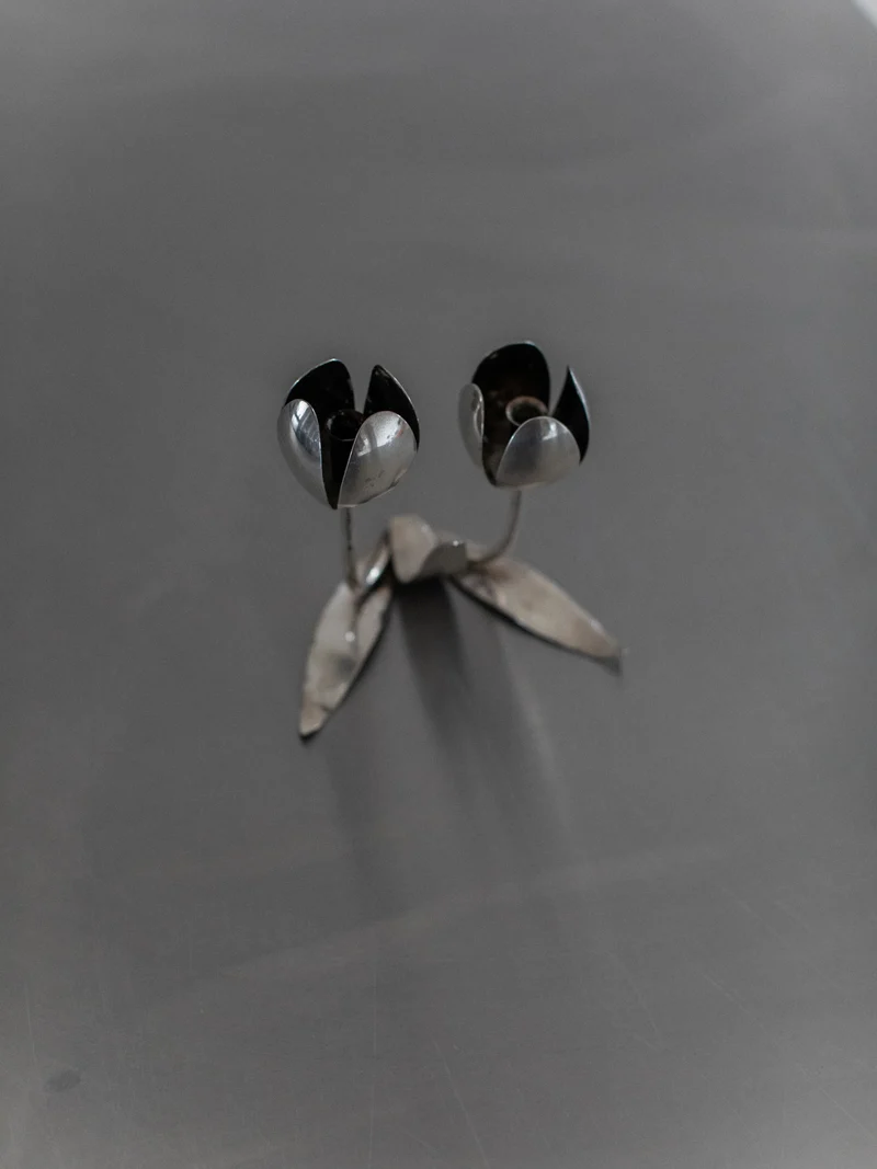 Steel Tulip Candleholder