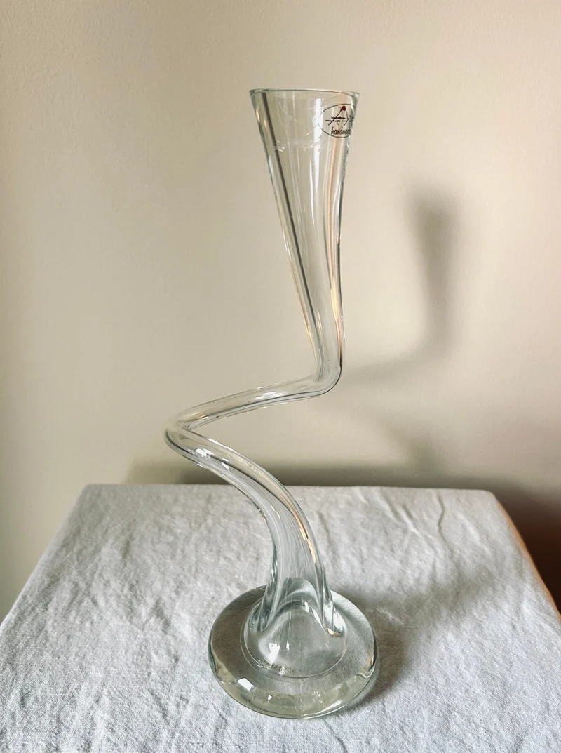 Swirl Glass Candleholder