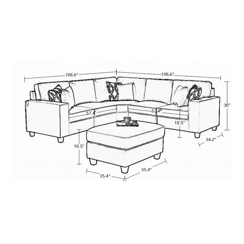 Versatile Reversible Sectional Sofa with Flexible Configuration