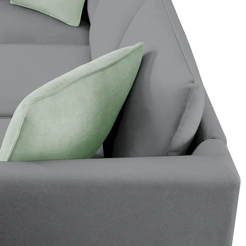 Versatile Reversible Sectional Sofa with Ottoman - Flexible Combination Module