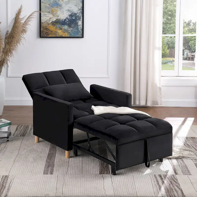 Versatile Sleeper Chair with Removable Pillow