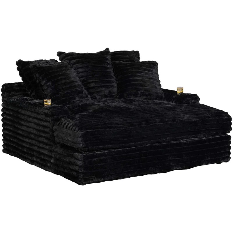 Nestle Chaise Lounge With Dual Cupholders And Charging Ports