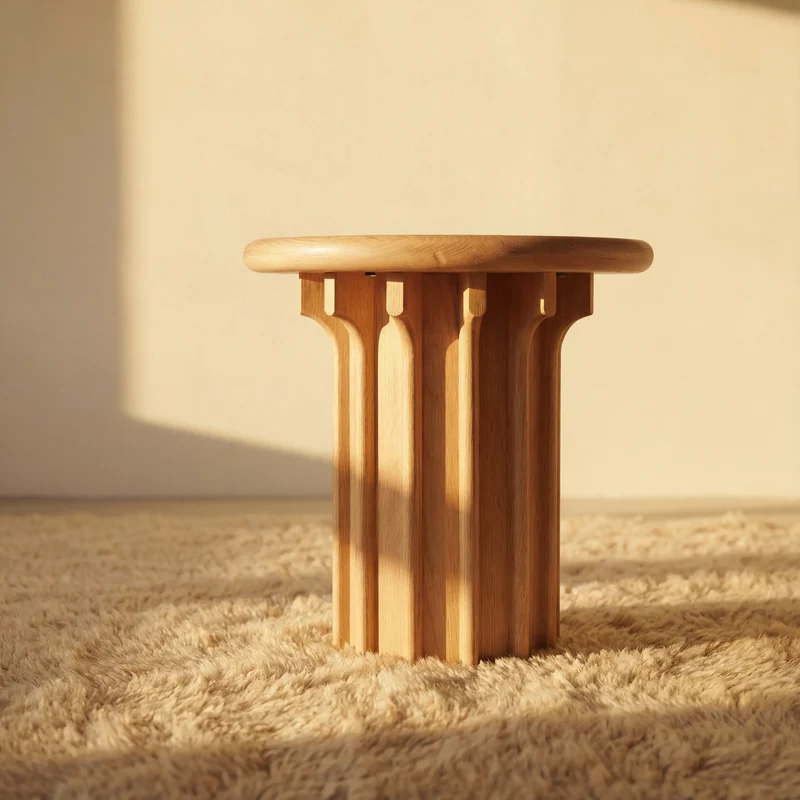 Corin Side Table White oak