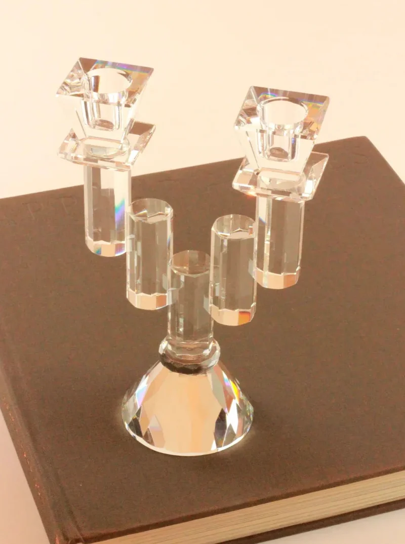 Faceted Crystal Candleholder
