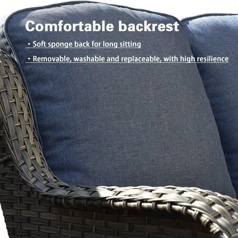 Latimer Wicker/Rattan 5 - Person Seating Group with Cushions