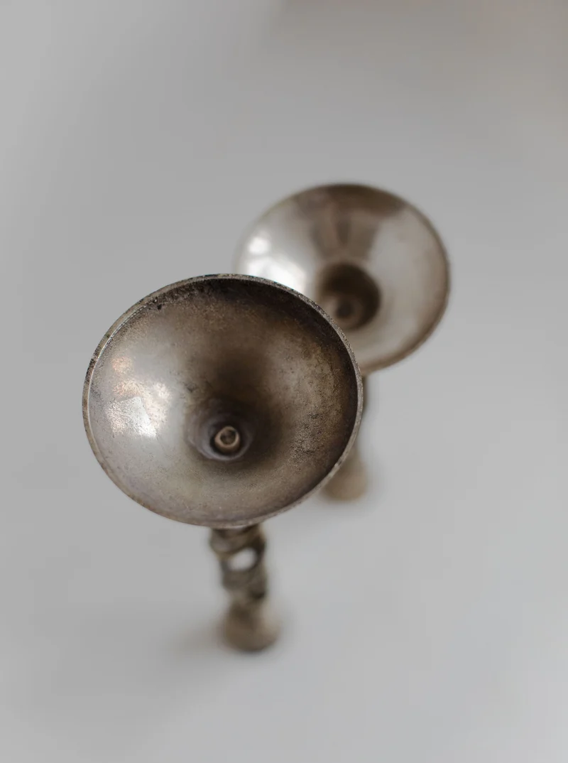 Brass Twisted Candleholders