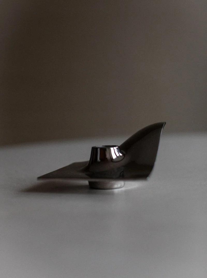 70's Chrome Candle holder