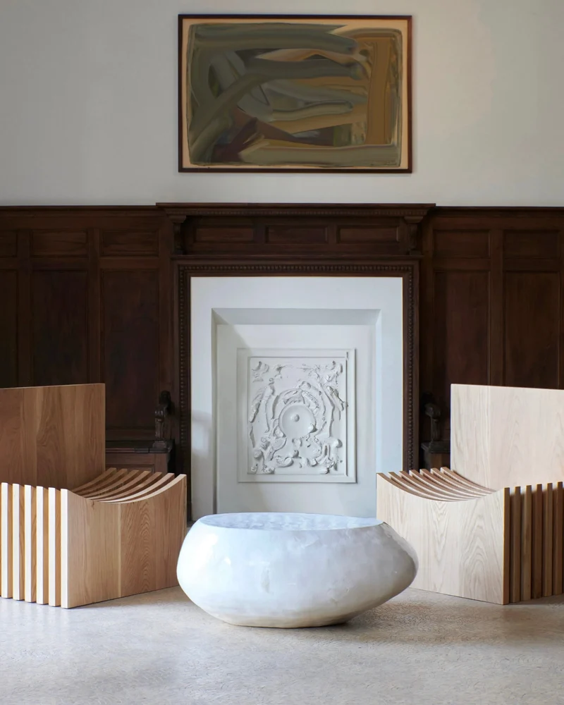 Ceramic Coffee Table in Cream