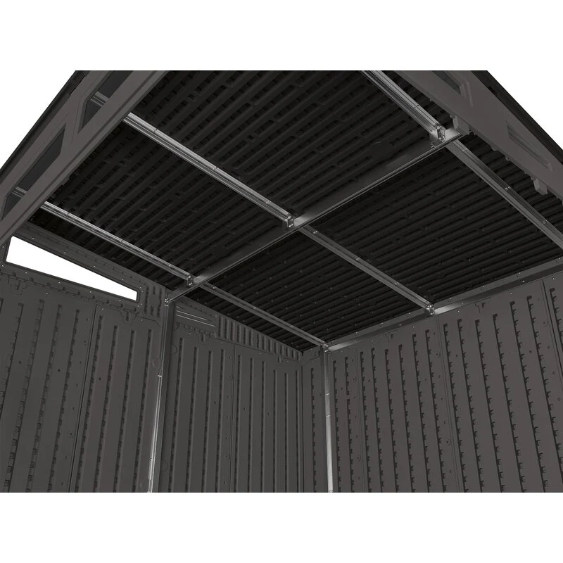 Modernist 7 ft. 2.5 in. x 7 ft. 3.5 in. x 7 ft. 5.5 in. Resin Storage Shed