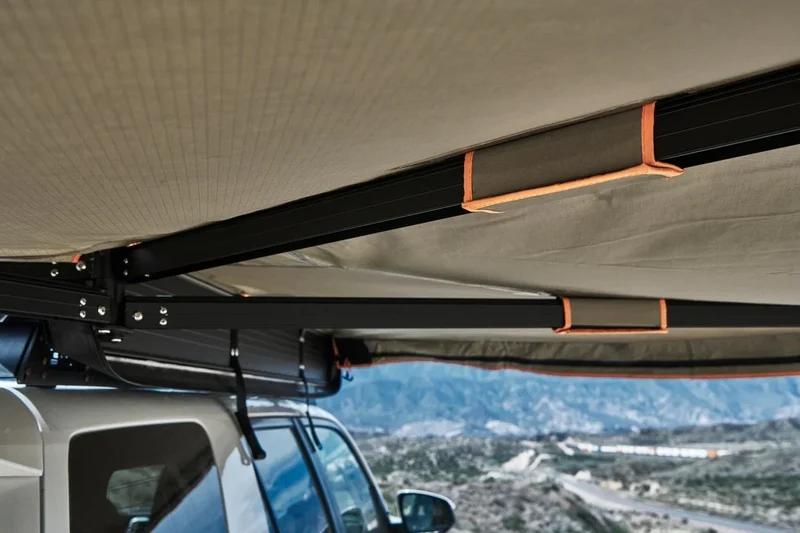 270 Degree Awning, Compact, Driver Side, C-Channel Aluminum, Olive
