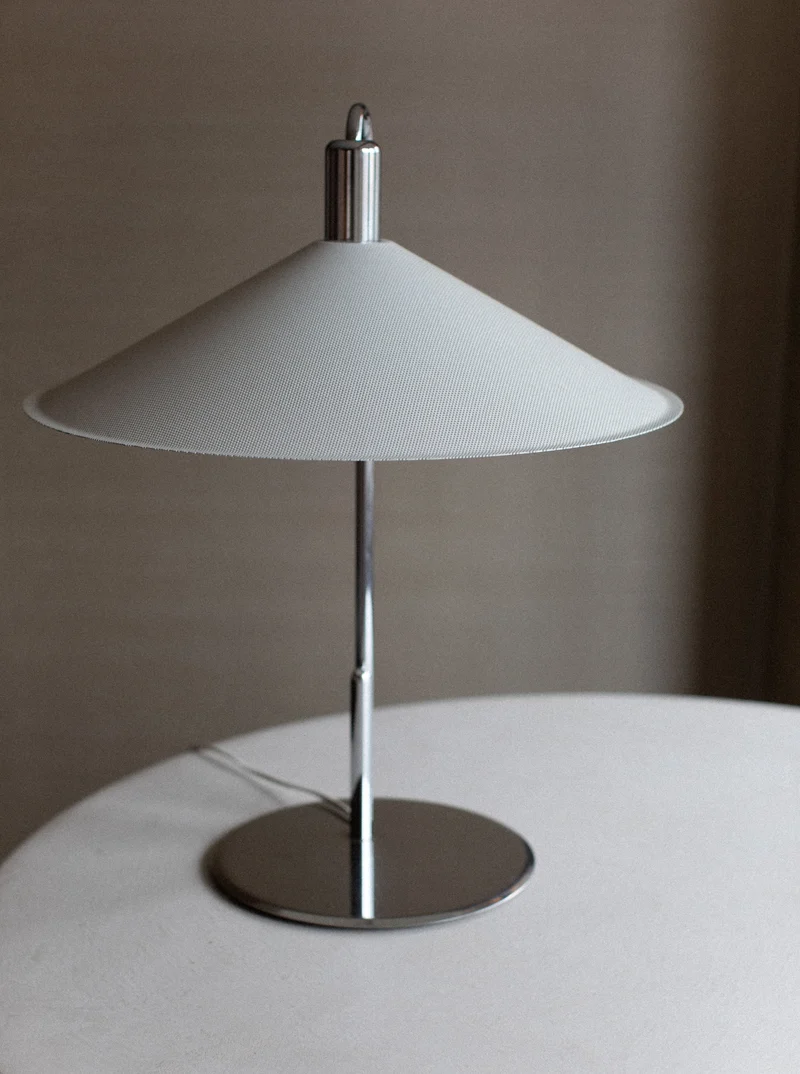 Vintage Börge Lindau Steel Table Lamp