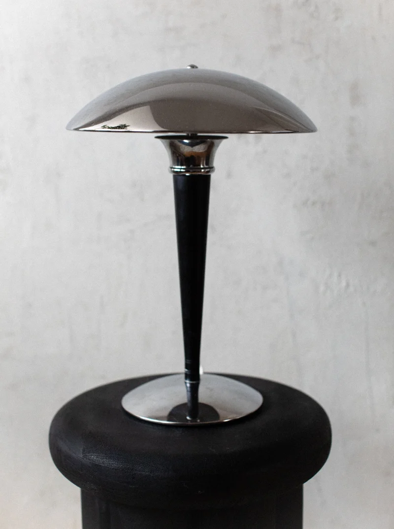Vintage Bauhaus Chrome Table Lamp, 1980s