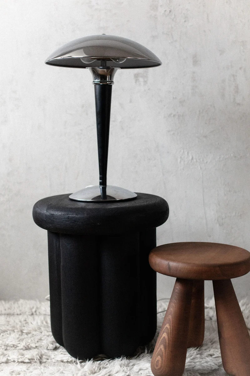 Vintage Bauhaus Chrome Table Lamp, 1980s