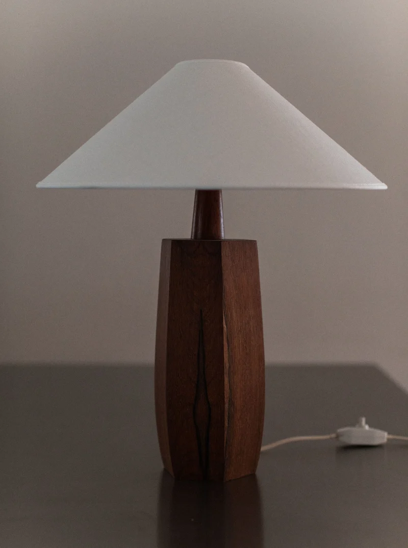 Vintage Mid-Century 1940's Wooden Table Lamp