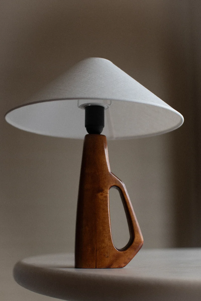 Vintage Mid-Century 1960's Wooden Table Lamp