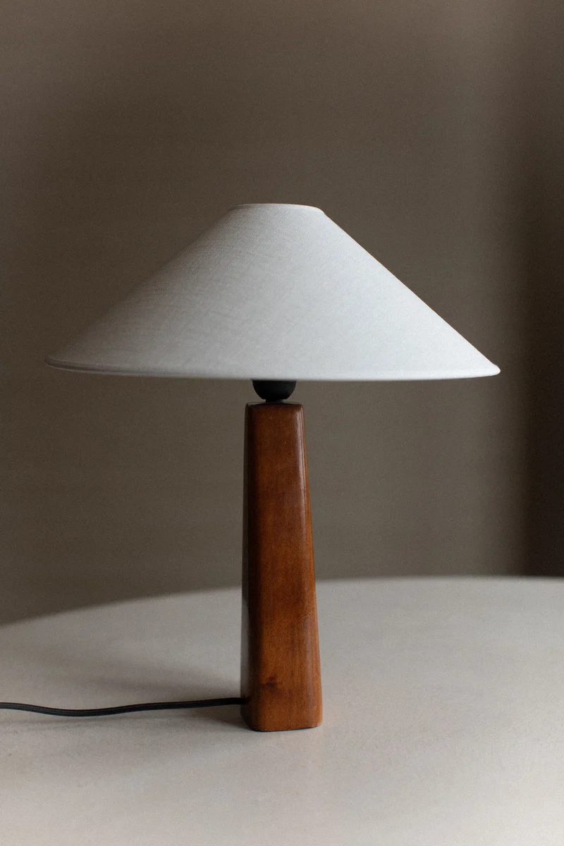 Vintage Mid-Century 1960's Wooden Table Lamp